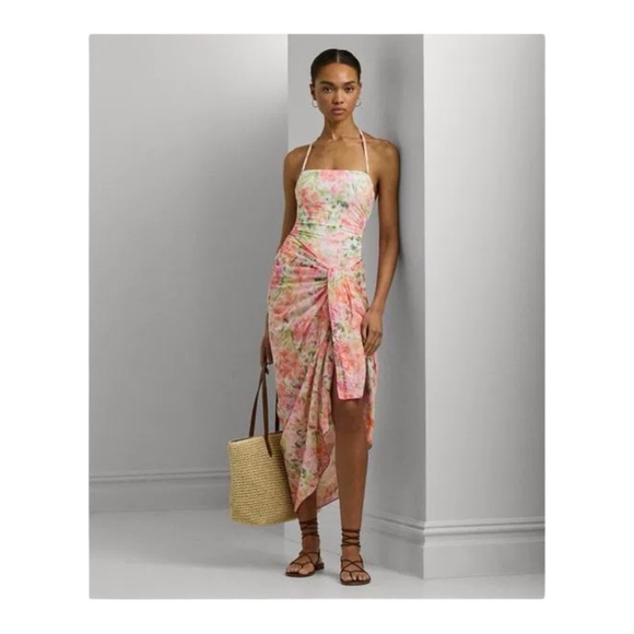 LAUREN RALPH LAUREN Tropical-Print Cotton Voile
Sarong NWT - Picture 1 of 6